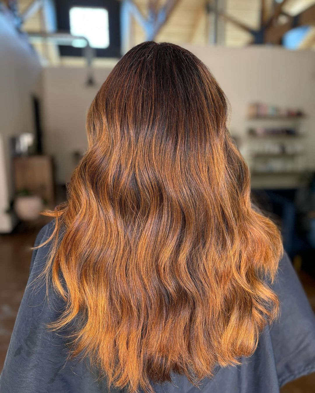 Back View Copper Balayage by Selene