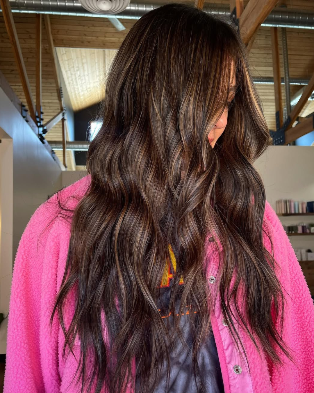 Brunette Balayage with Teasy Lights by Ashlyn