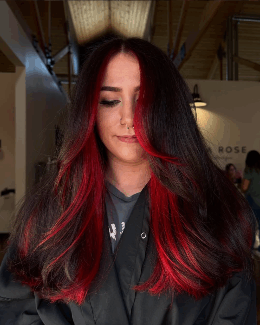 Black + Red Peekaboo by Stefani