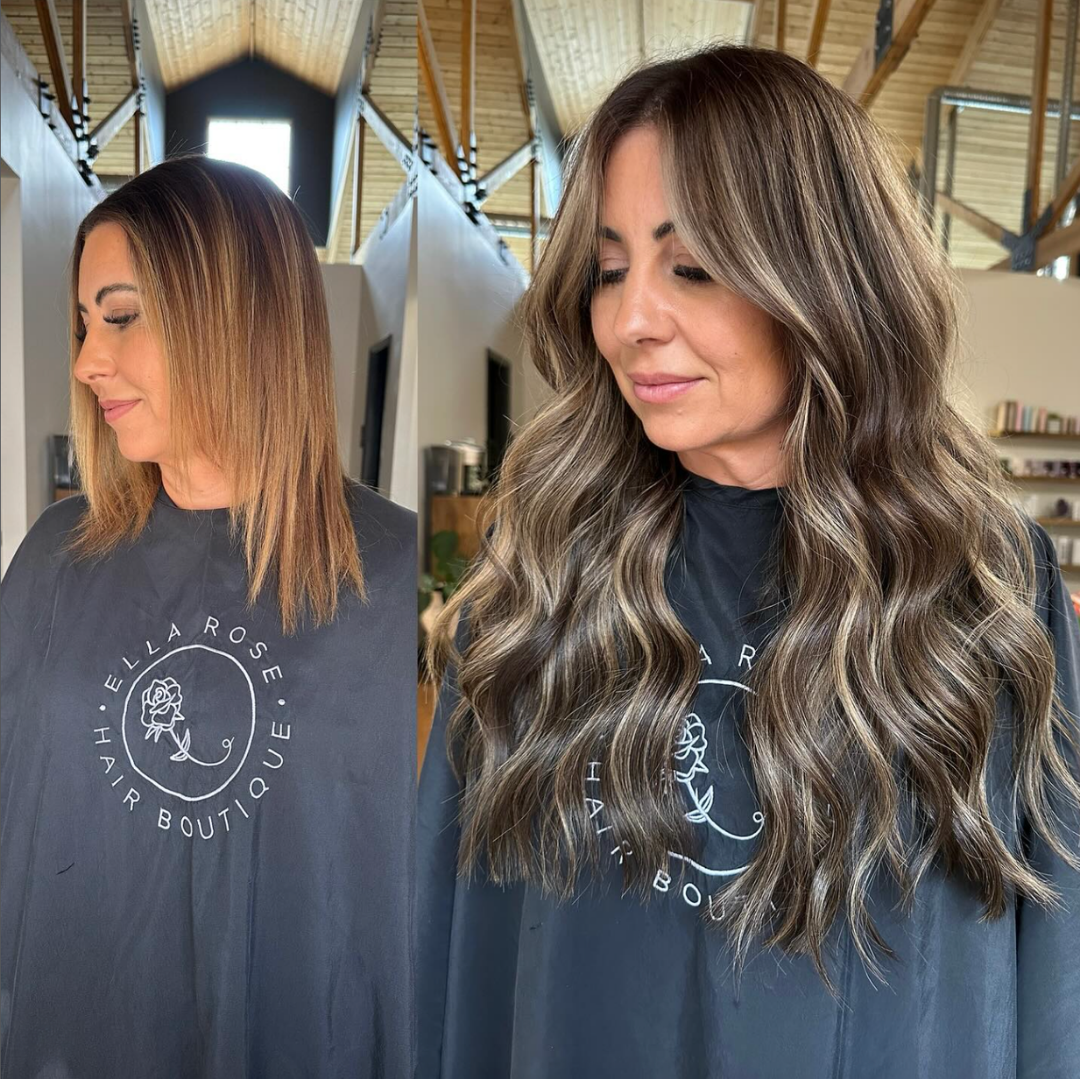 2 Rows of 18 Inch Custom Colored Extensions by Kandice