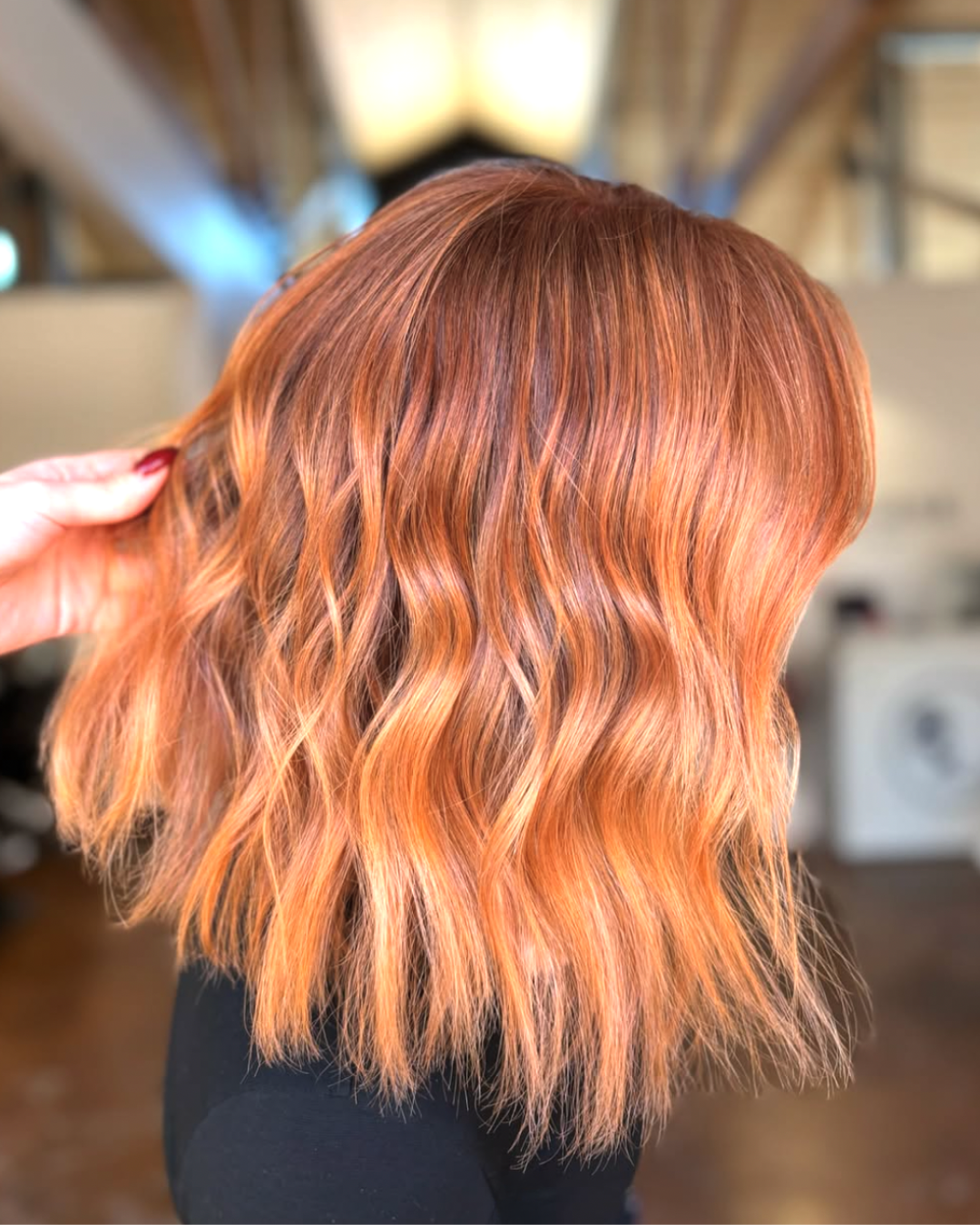 Dimensional copper shoulder length hair by Selene
